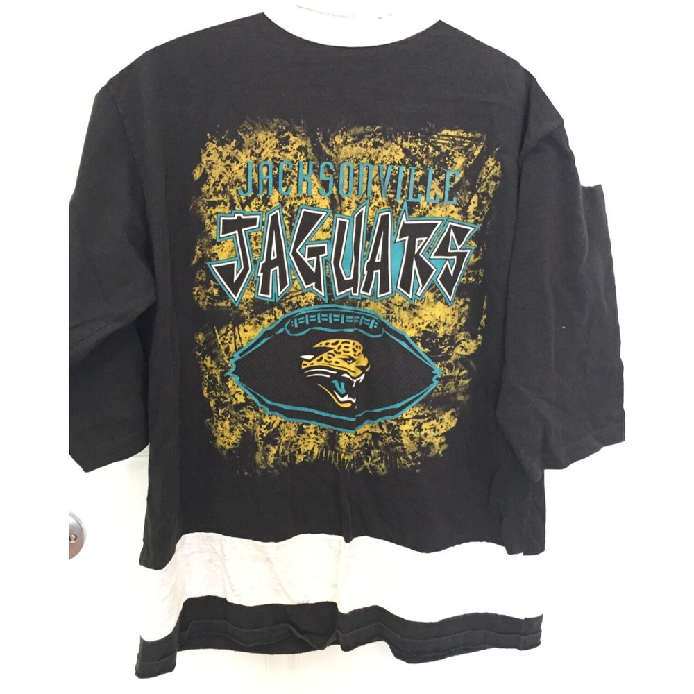 Artex Sportswear Jacksonville Jaguars Football T-Shirt Men Large Black Crew Neck